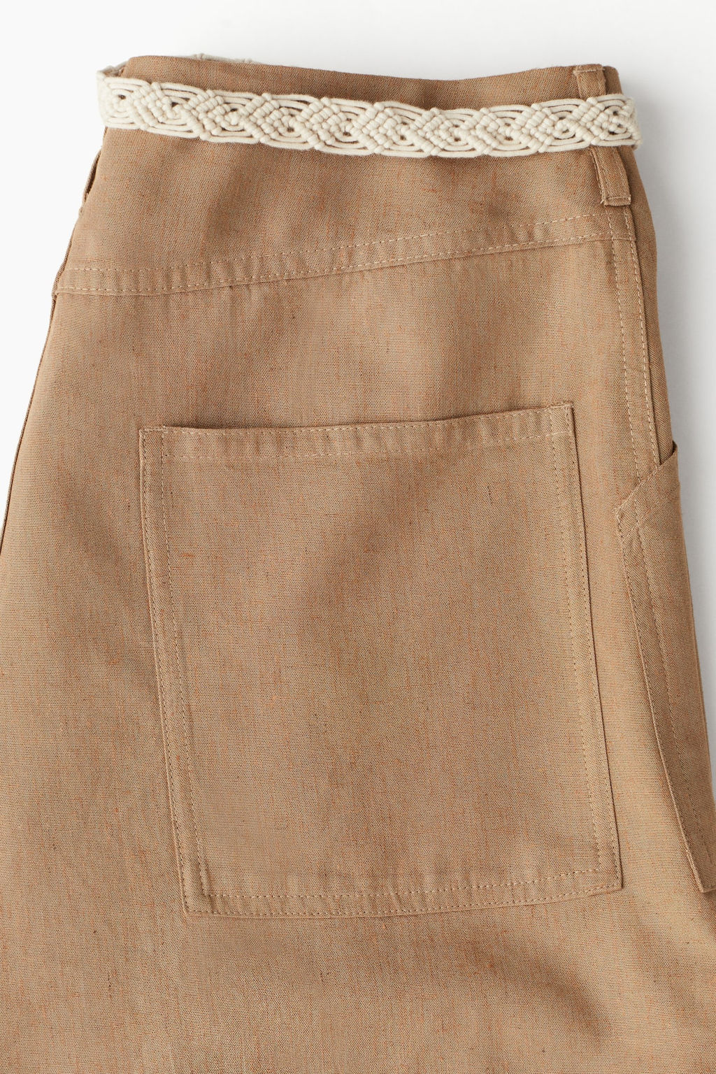 Pantalon corto cargo con cinturon de macrame - H&m фото 4