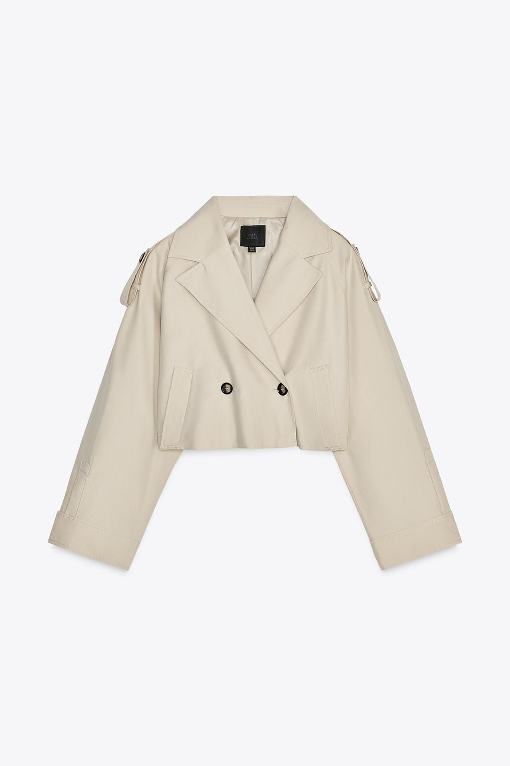 SHORT DOUBLE-BREASTED TRENCH COAT - Zara фото 6