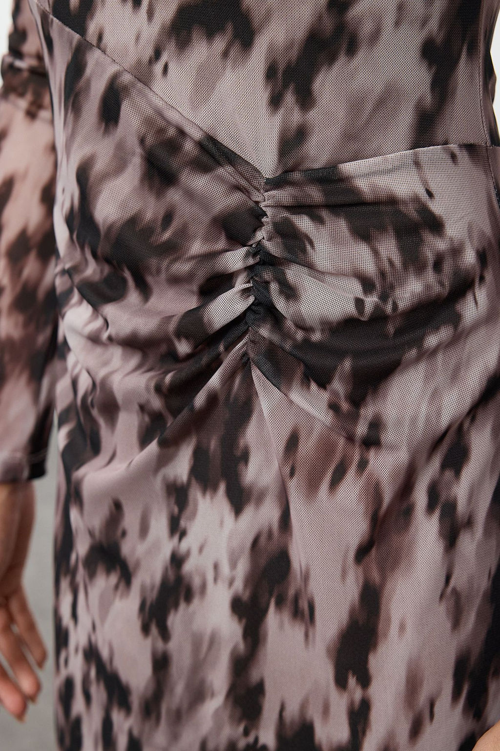 TRENDYOLMILLA Kahverengi Bask?l? Buzgu / Drape Maxi Orme Elbise TWOAW25EL00408 фото 6