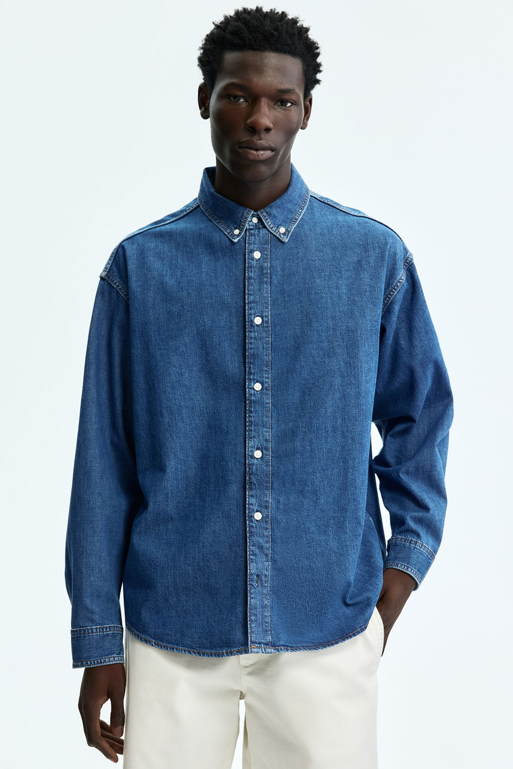 Camisa denim Oversized Fit - H&m фото 3
