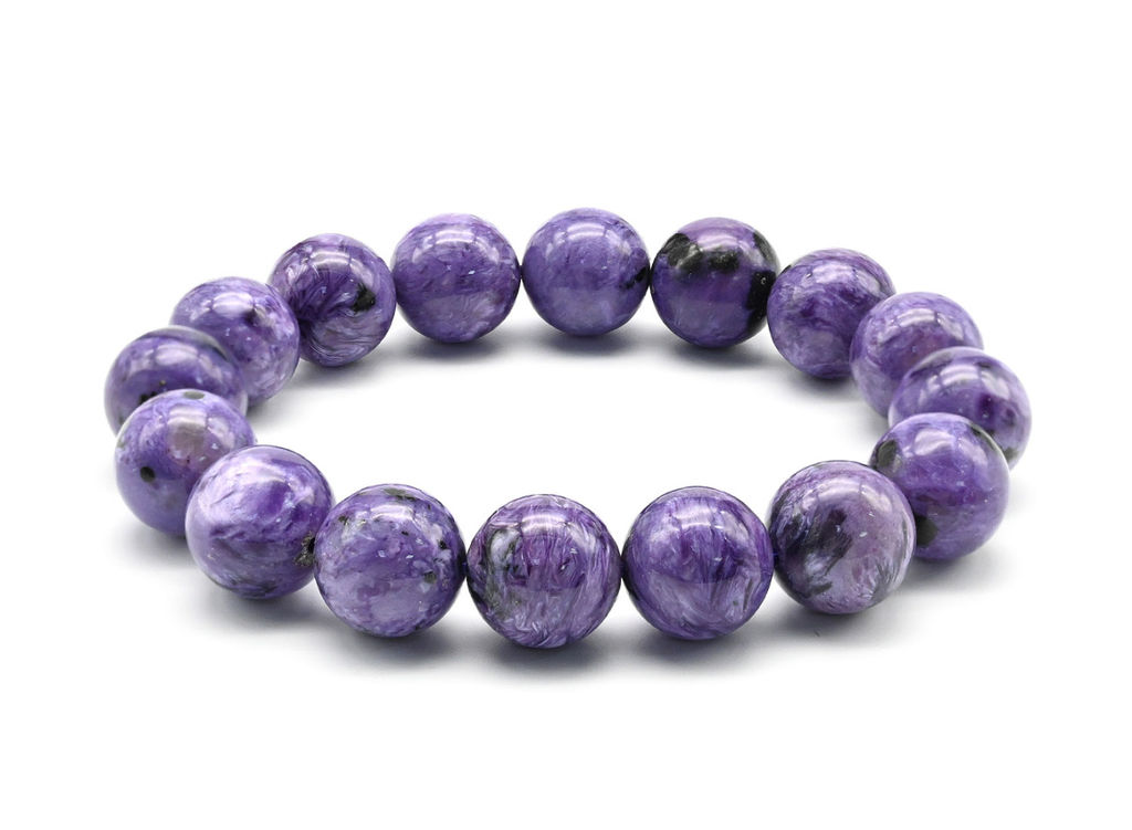 Браслет из чароита шарик 14мм, 60г