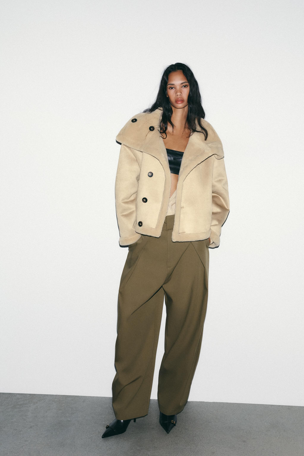 BALLOON TROUSERS WITH PLEATS - Zara фото 8