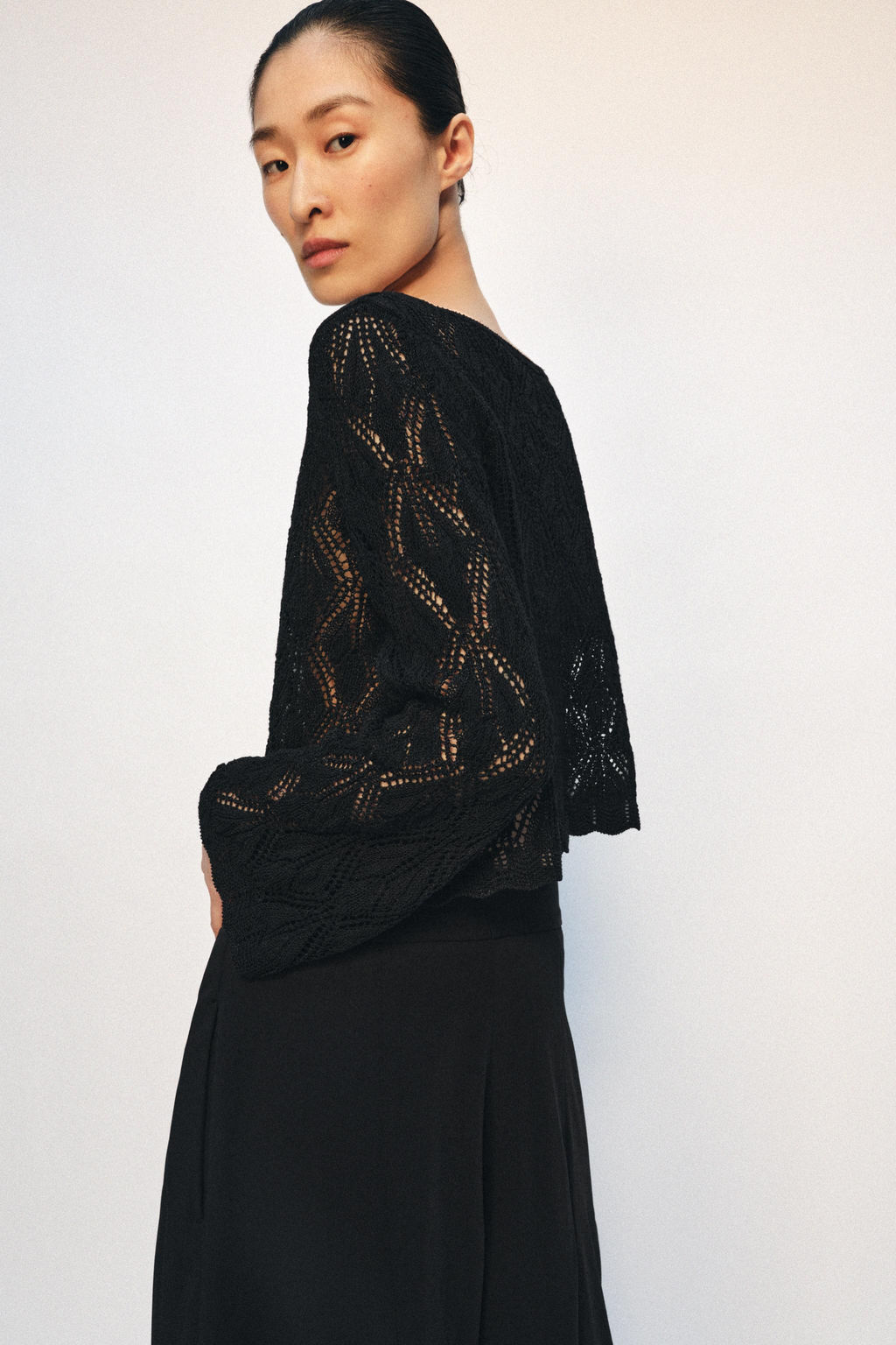 JERSEY PUNTO POINTELLE / Negro - Zara фото 2