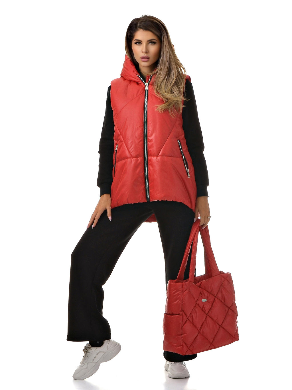 Утепленный жилет  oversize - А+б коллекция фото 10