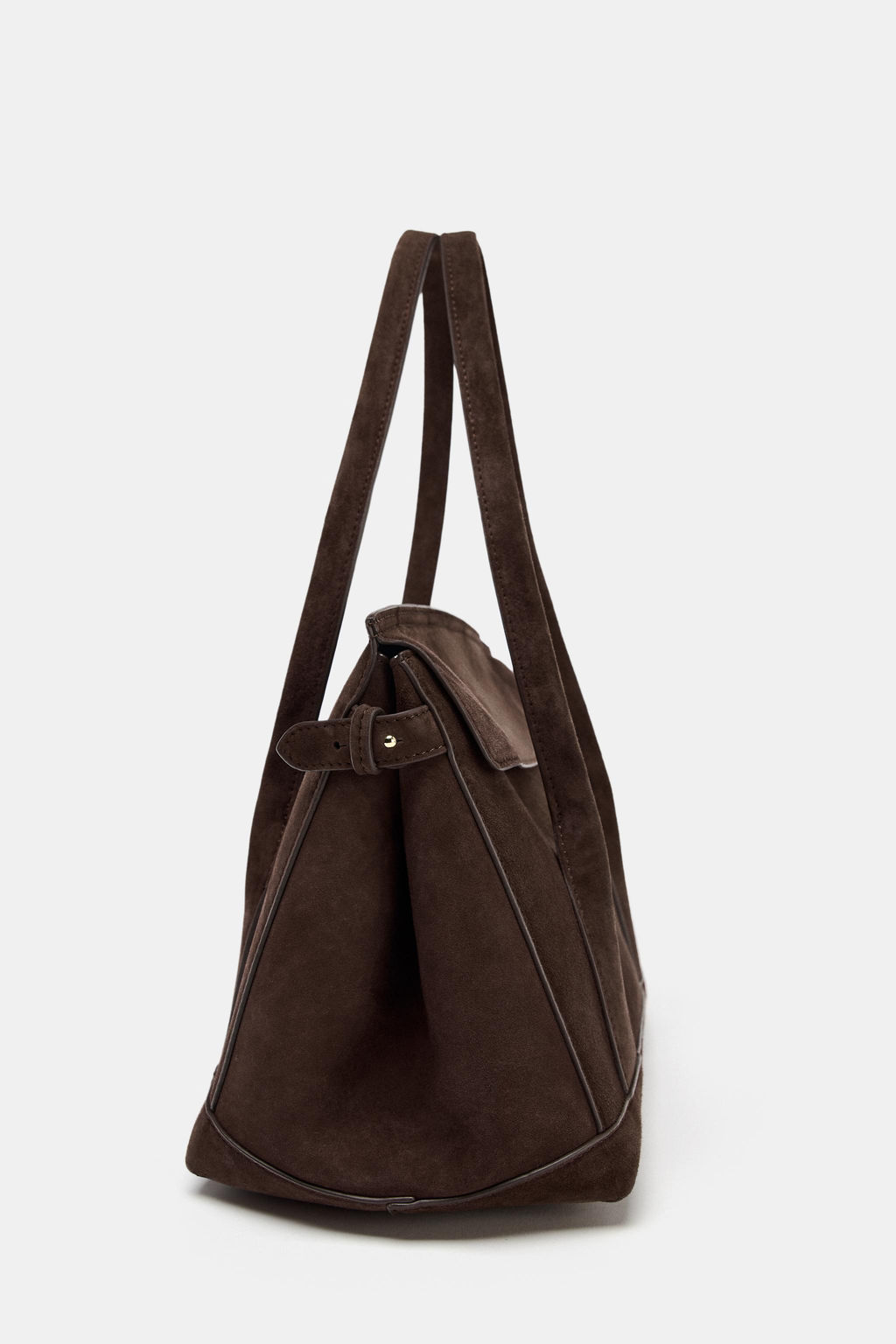 SPLIT SUEDE LEATHER CITY BAG - Zara фото 12