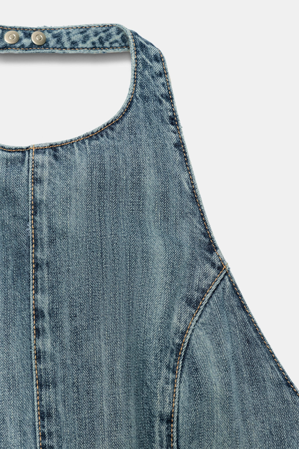 MONO CORTO HALTER DENIM TRF / Azul - Zara фото 6