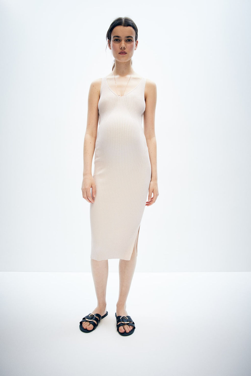 MAMA Vestido midi en punto de canale - H&m фото 2