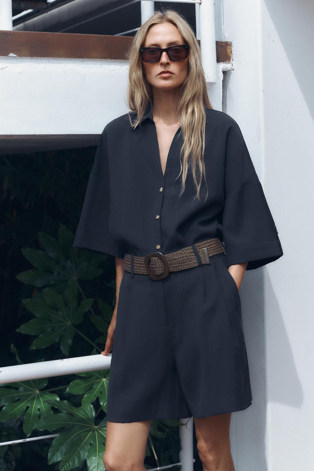 BERMUDA SHORTS WITH DARTS AND BELT - Zara фото 9