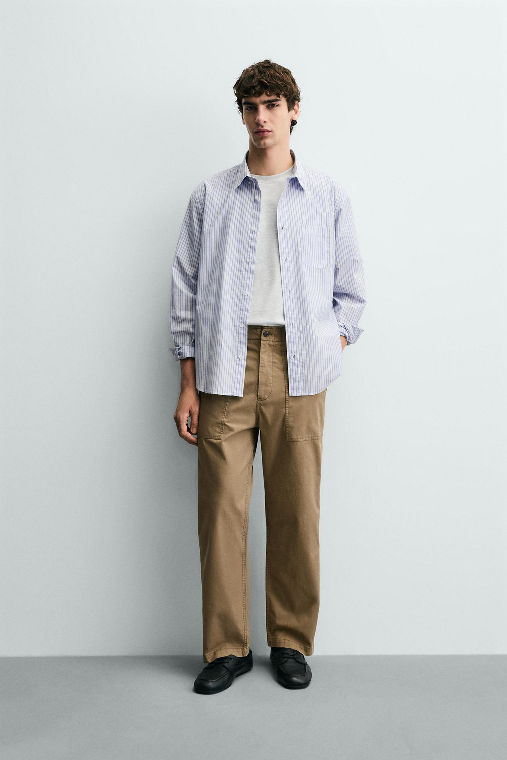FADED STRAIGHT-LEG TROUSERS - Zara фото 10