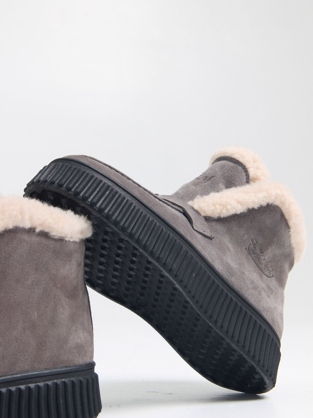 Ботинки 307.от11bl. серый замок замша/Мех