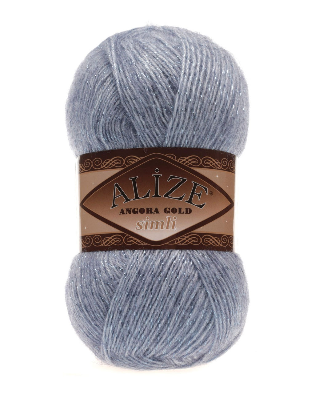 Ангора голд сим (Angora gold sim) пряжа Alize 20%шерсть 5%метанит 75%акрил 5х100г/500м фото 12
