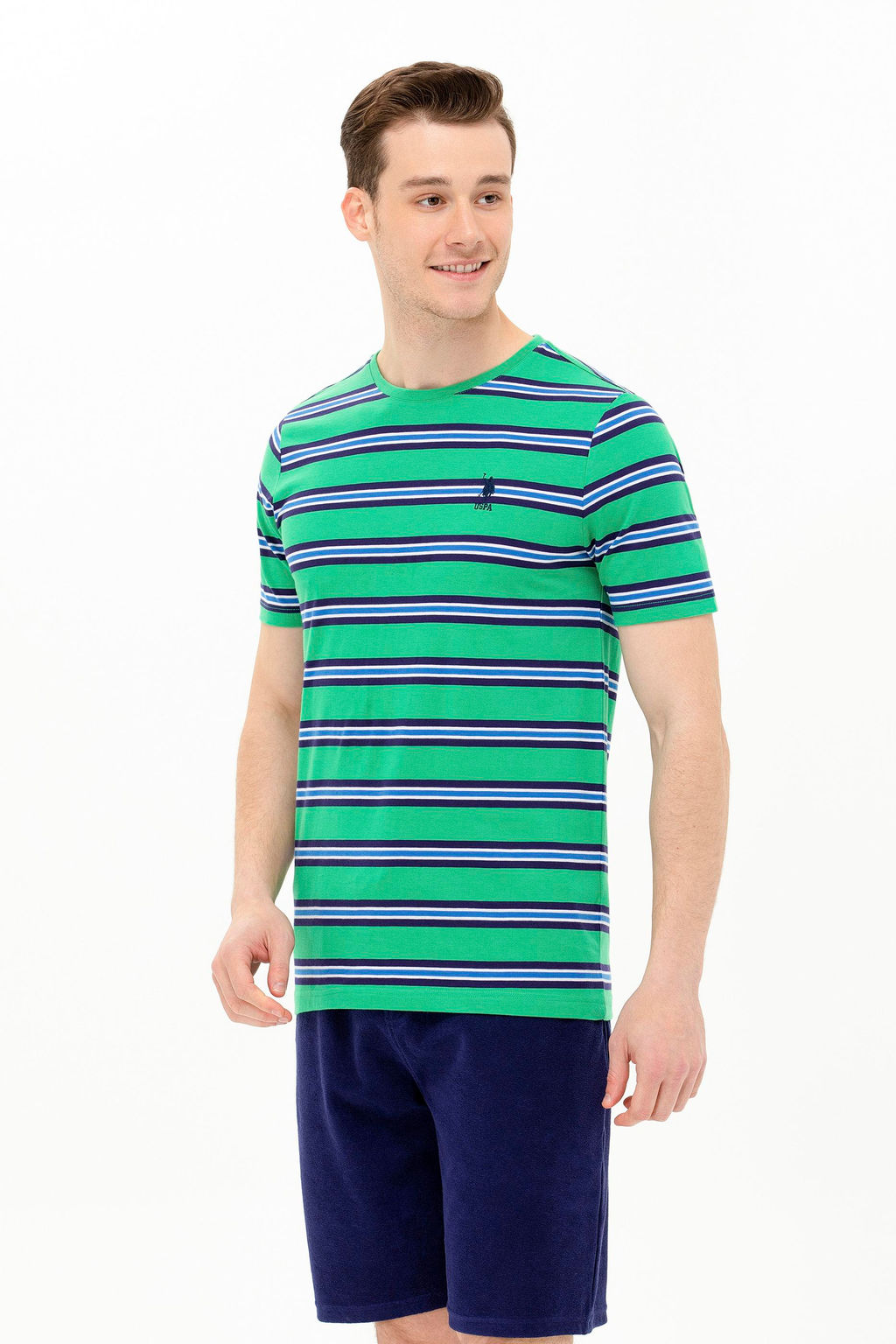 U. S. Polo Assn Мужская зеленая футболка с круглым вырезом - U.s. polo assn фото 15