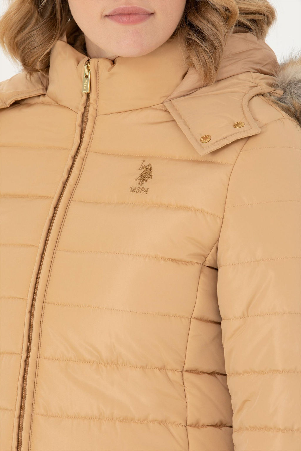 Женское песочное пальто - U.s. polo assn фото 7