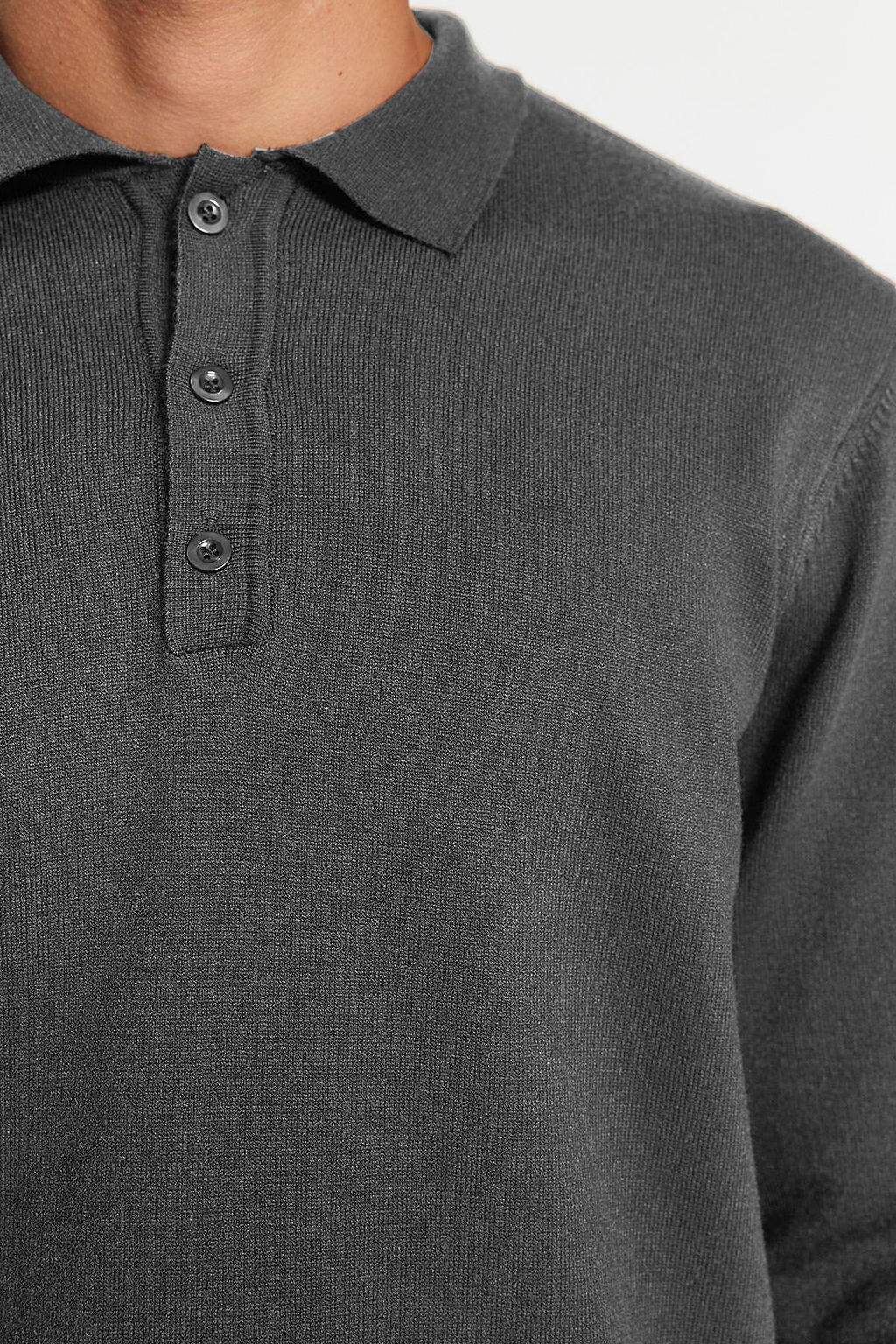 Antrasit Regular Polo Yaka Duz Kazak TMNAW24KZ00067
