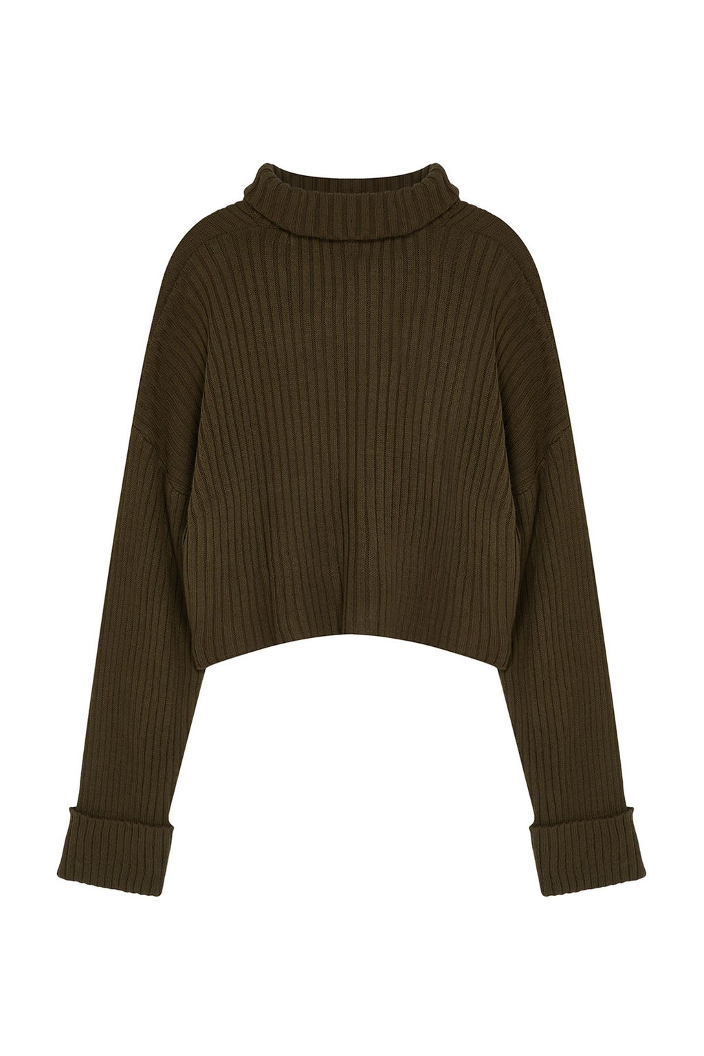 Haki Crop Basic Triko Kazak TWOAW22KZ0223 - Trendyolmilla фото 7