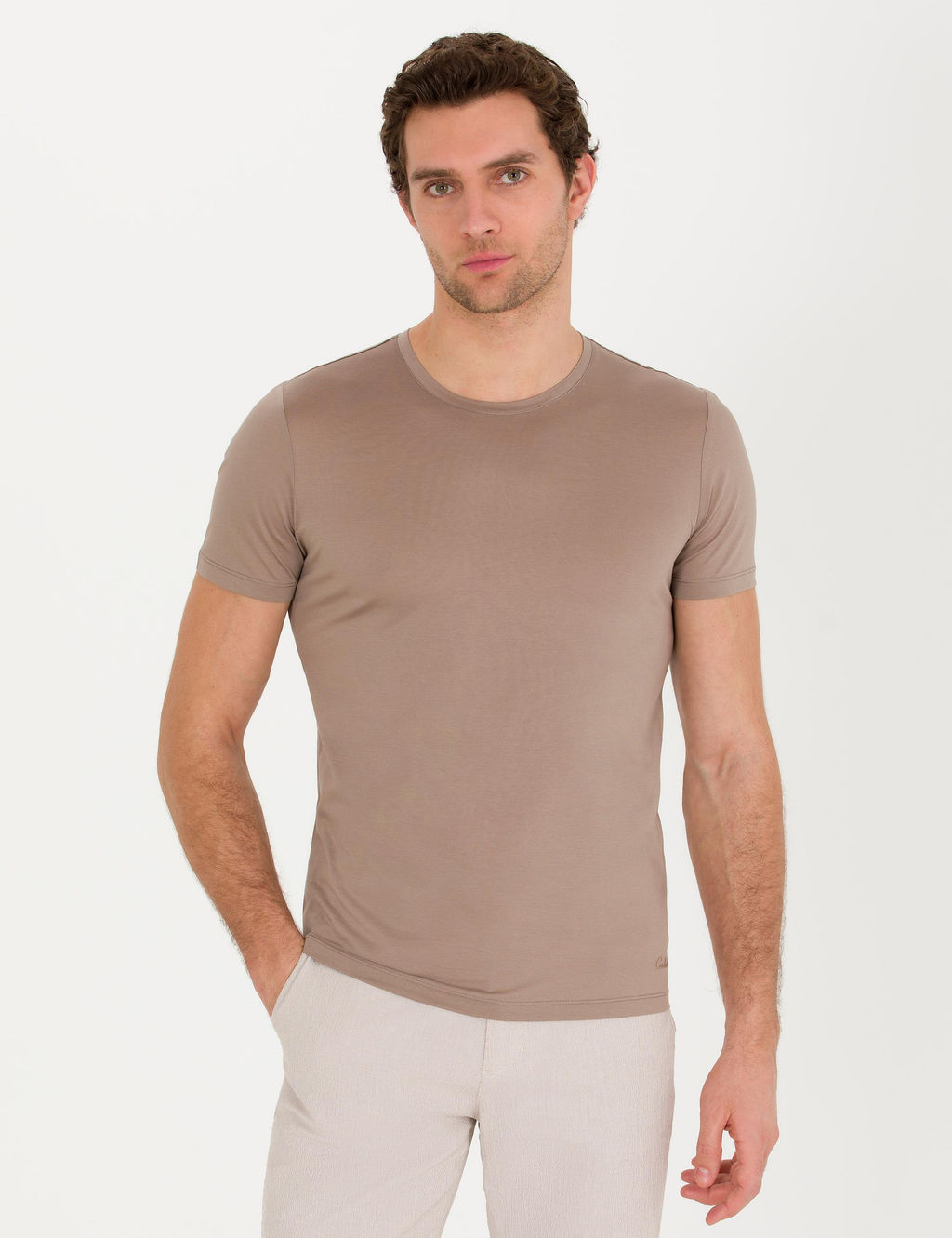 Норковая облегающая базовая футболка - Cacharel фото 3