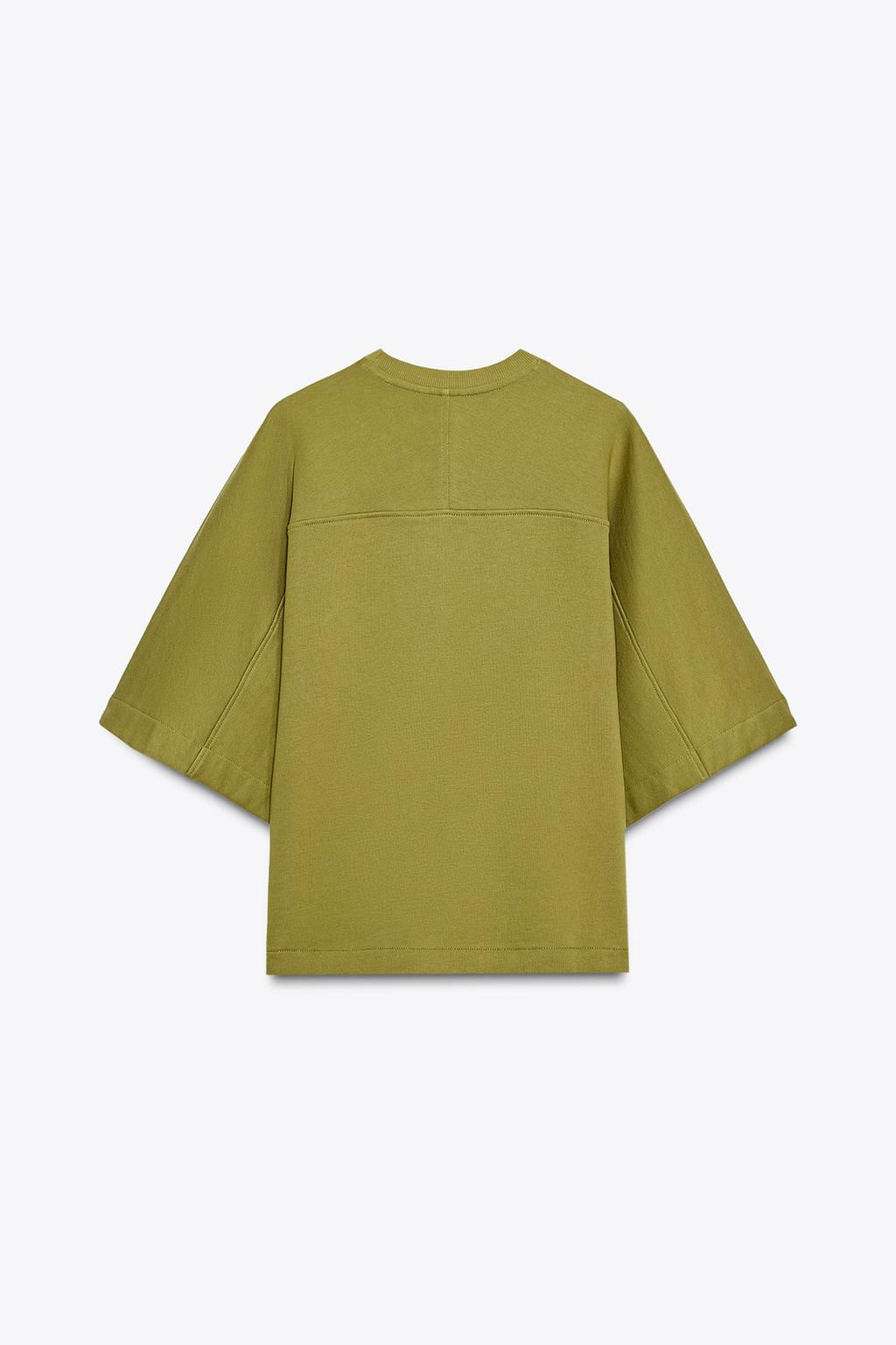 RUSTIC SHORT SLEEVE SWEATSHIRT - Zara фото 22