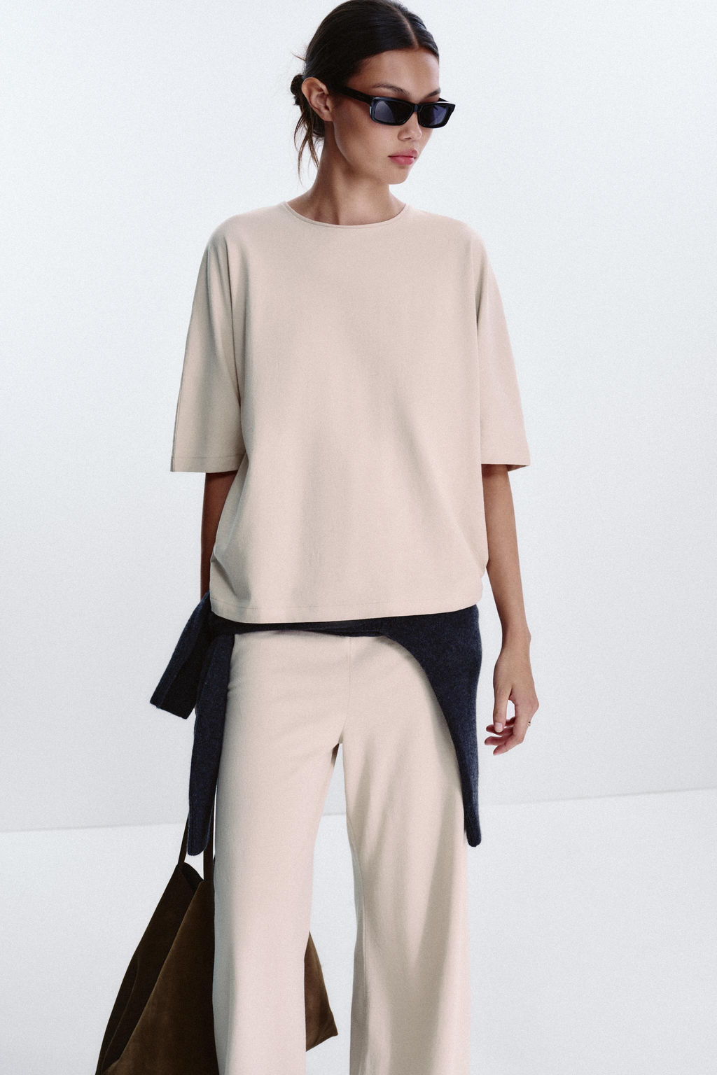 OVERSIZED TEXTURED T-SHIRT - Zara фото 9