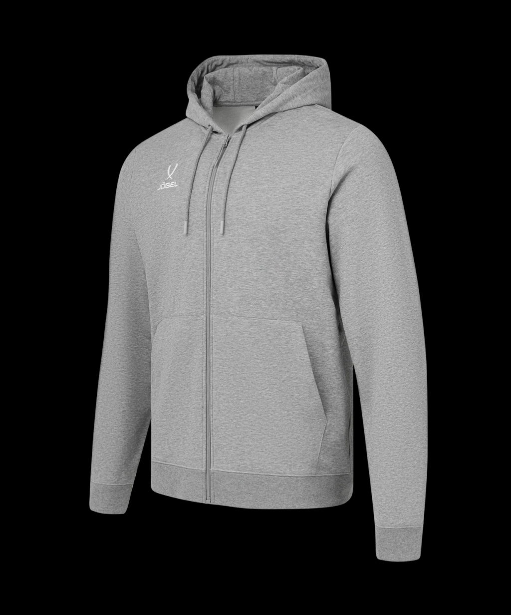 Флисовое худи на молнии JOGEL ESSENTIAL Cotton Fleece FZ Hoodie, серый меланж, детский