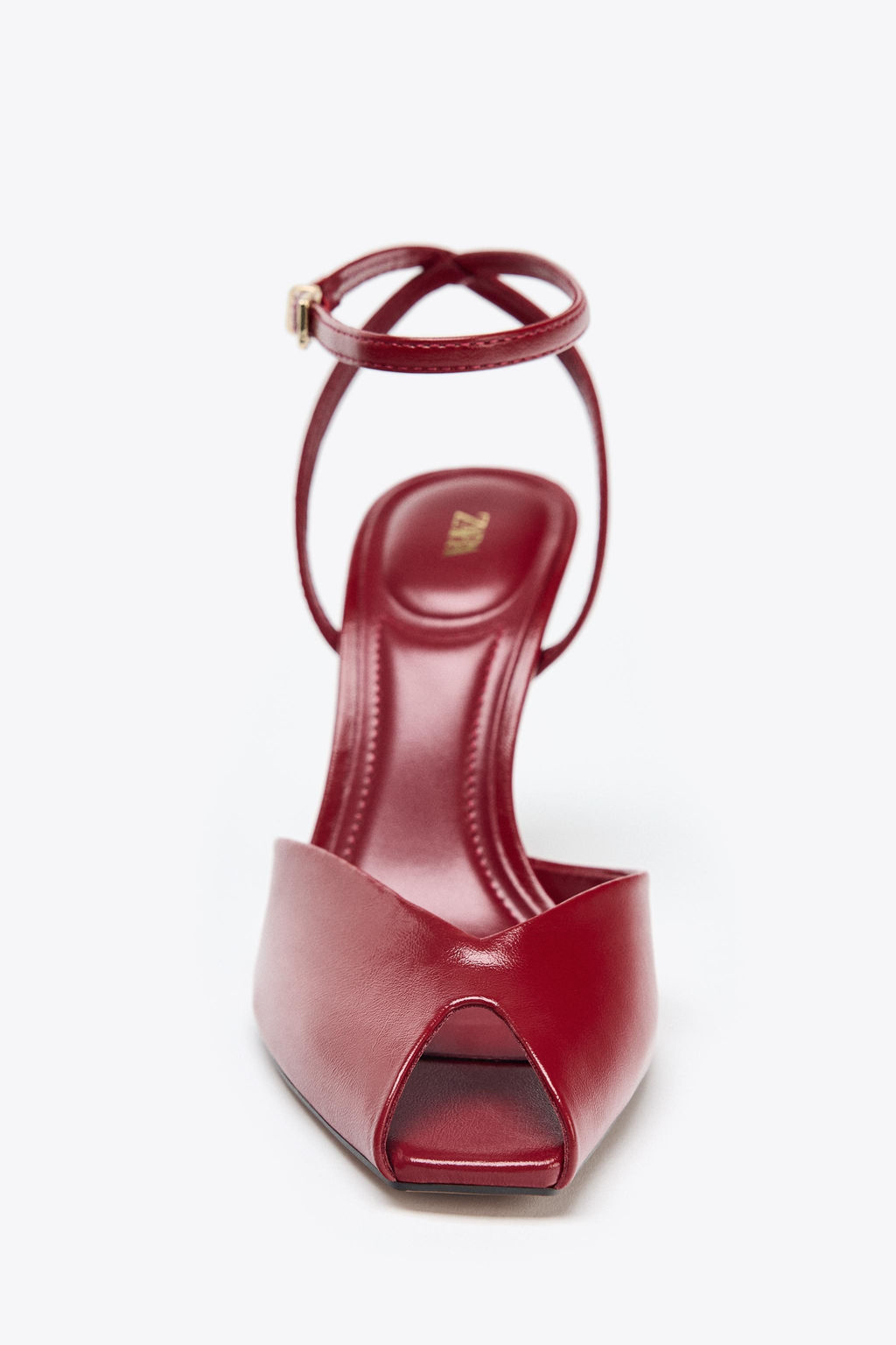STILETTO HEEL ANKLE STRAP SANDALS