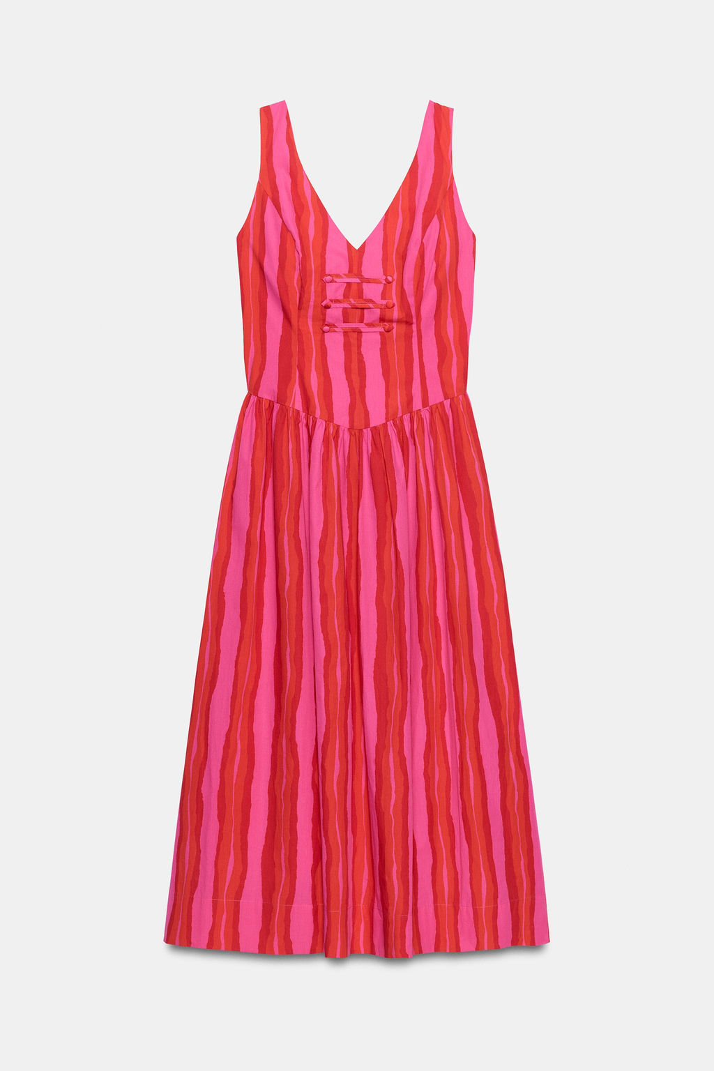 VESTIDO RAYAS ALAMARES / Multicolor - Zara фото 6