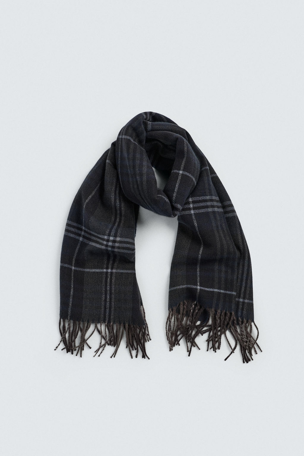 PLAID SCARF WITH FRINGING - Zara фото 3