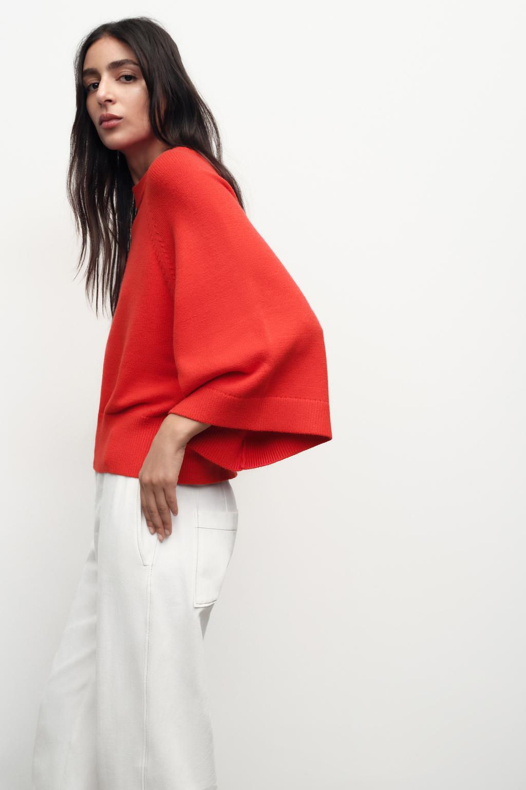 KNIT SWEATER WITH WIDE SLEEVES - Zara фото 4