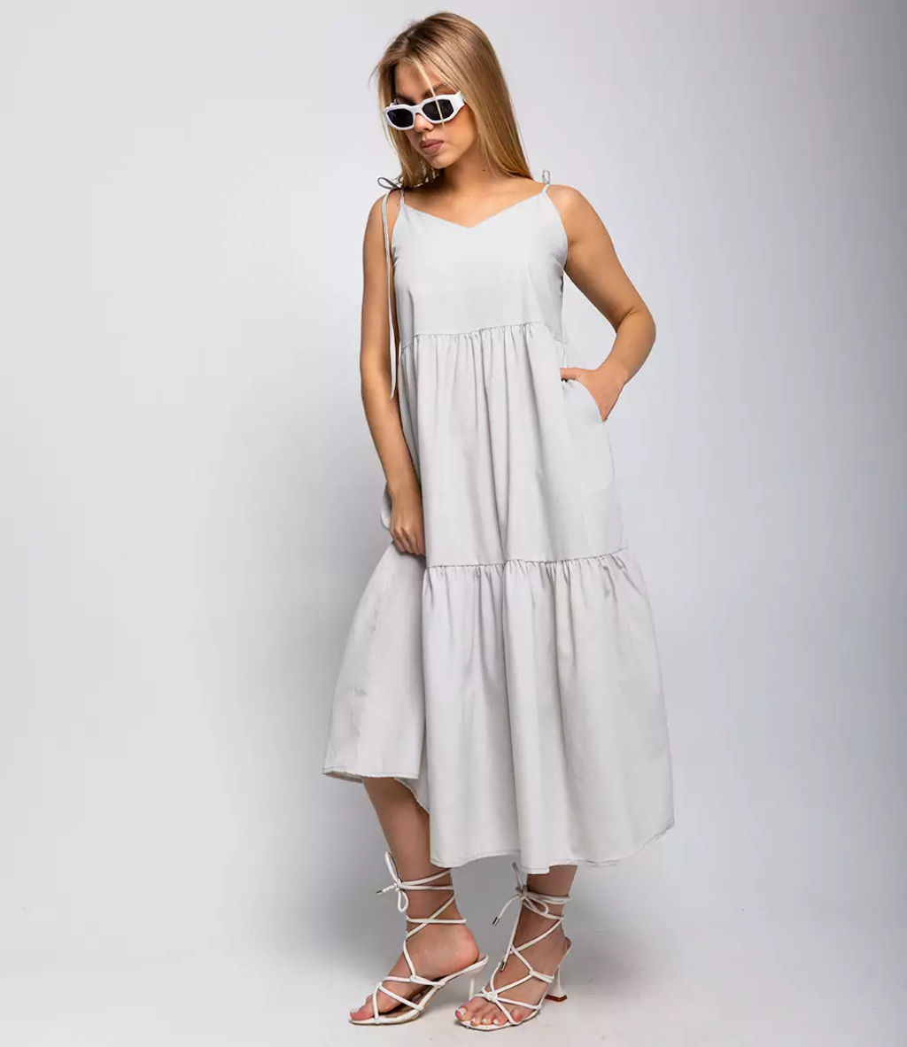 Сарафан #КТ2223 (1), светло-серый - Dommod фото 2