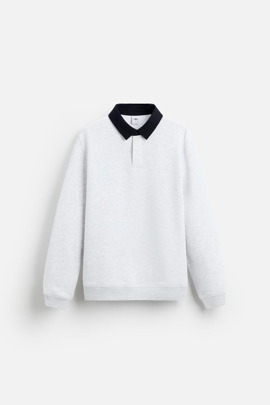 CONTRAST COLLAR POLO SHIRT - Zara фото 30