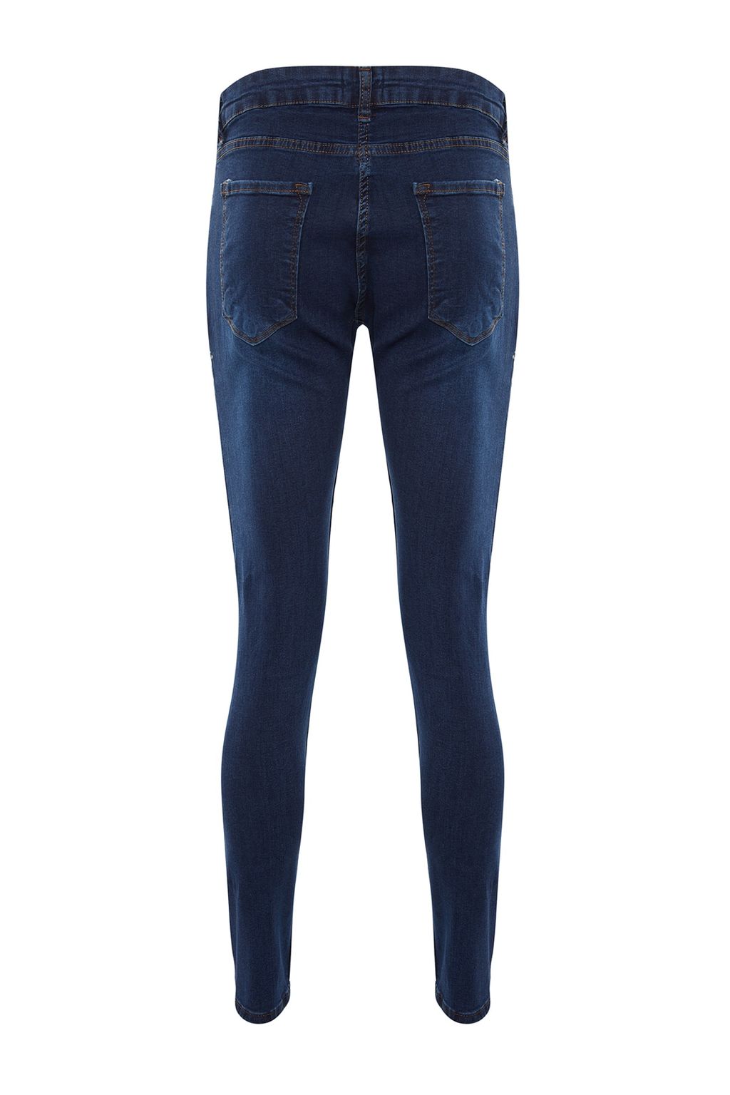 TRENDYOL MAN Indigo Skinny Esnek Kumas Dar Kesim T?rnakl? Kot Pantolon Jeans TMNSS20JE0331