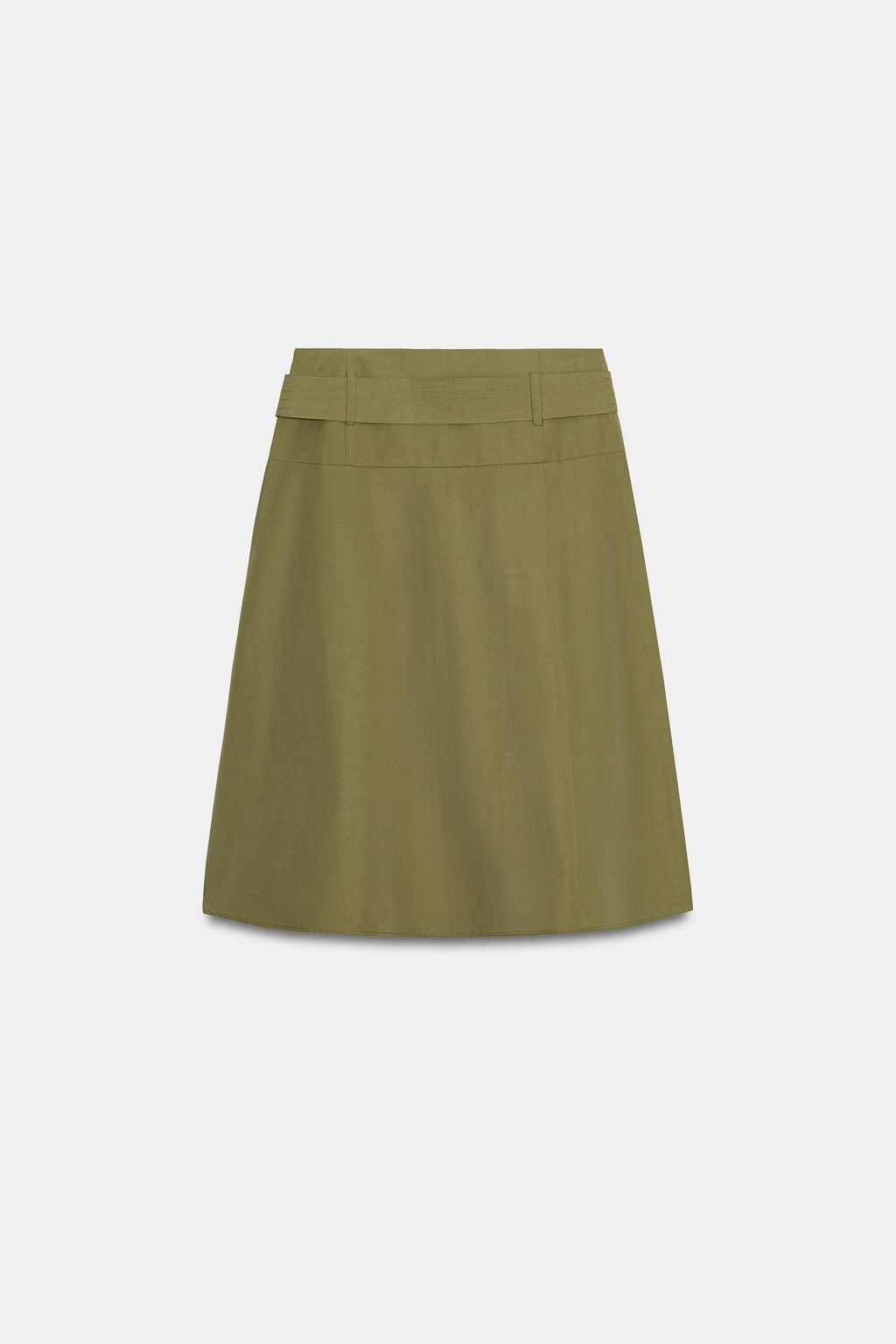 FALDA MIDI CINTUR?N / Khaki - Zara фото 3