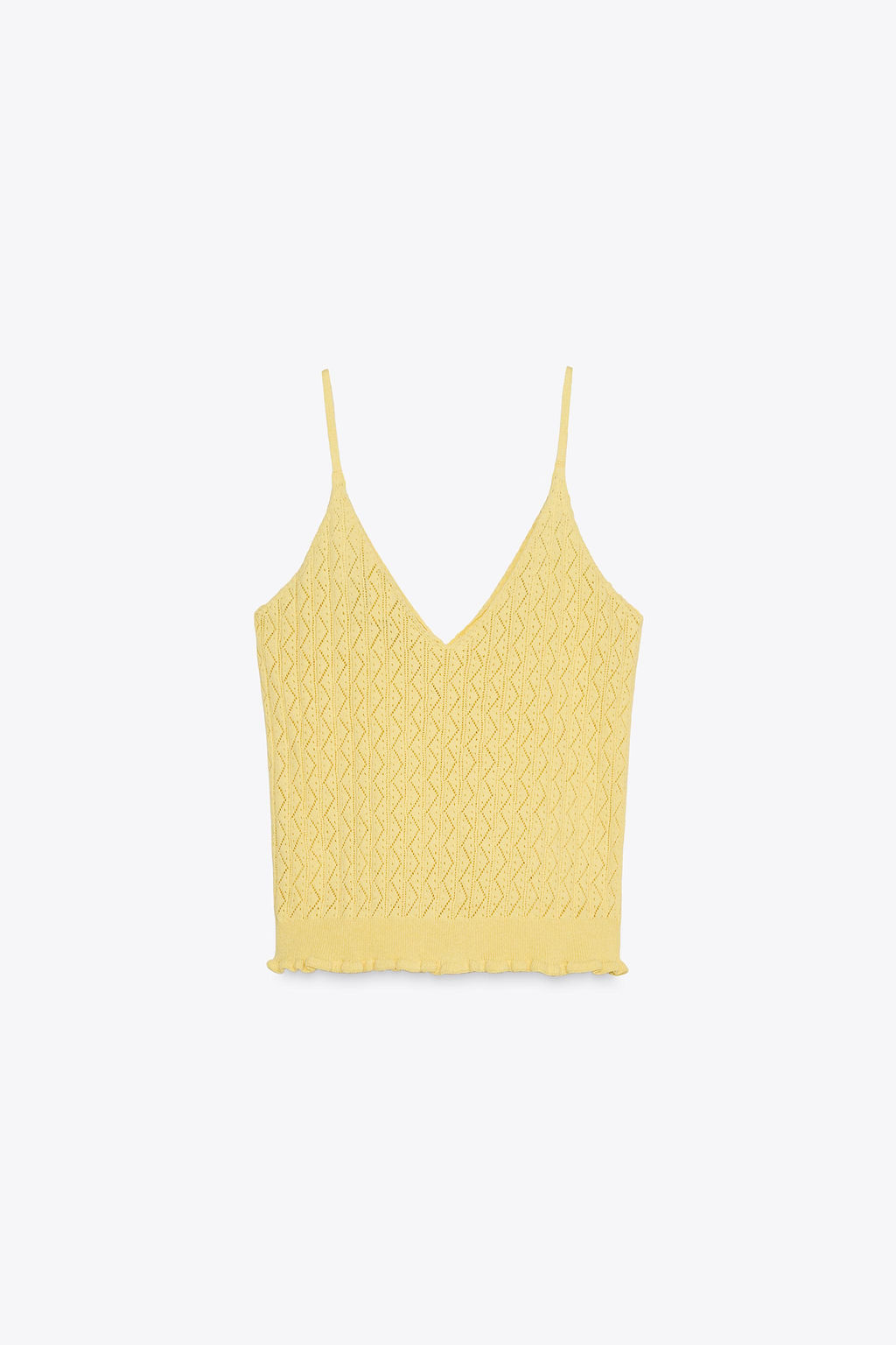 POINTELLE KNIT TOP WITH FRILLS - Zara фото 15