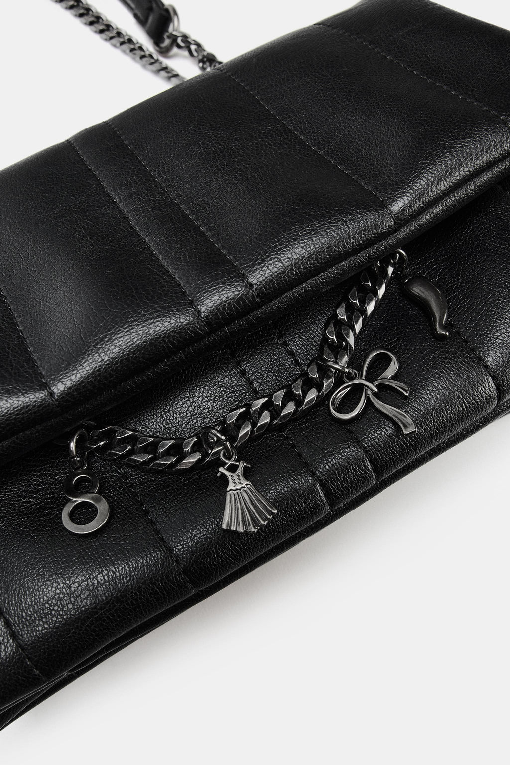 QUILTED CROSSBODY BAG WITH CHARMS - Zara фото 7
