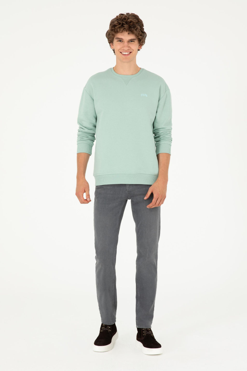 Мужская базовая толстовка зеленого цвета Неожиданная скидка в корзине - U.s. polo assn фото 4