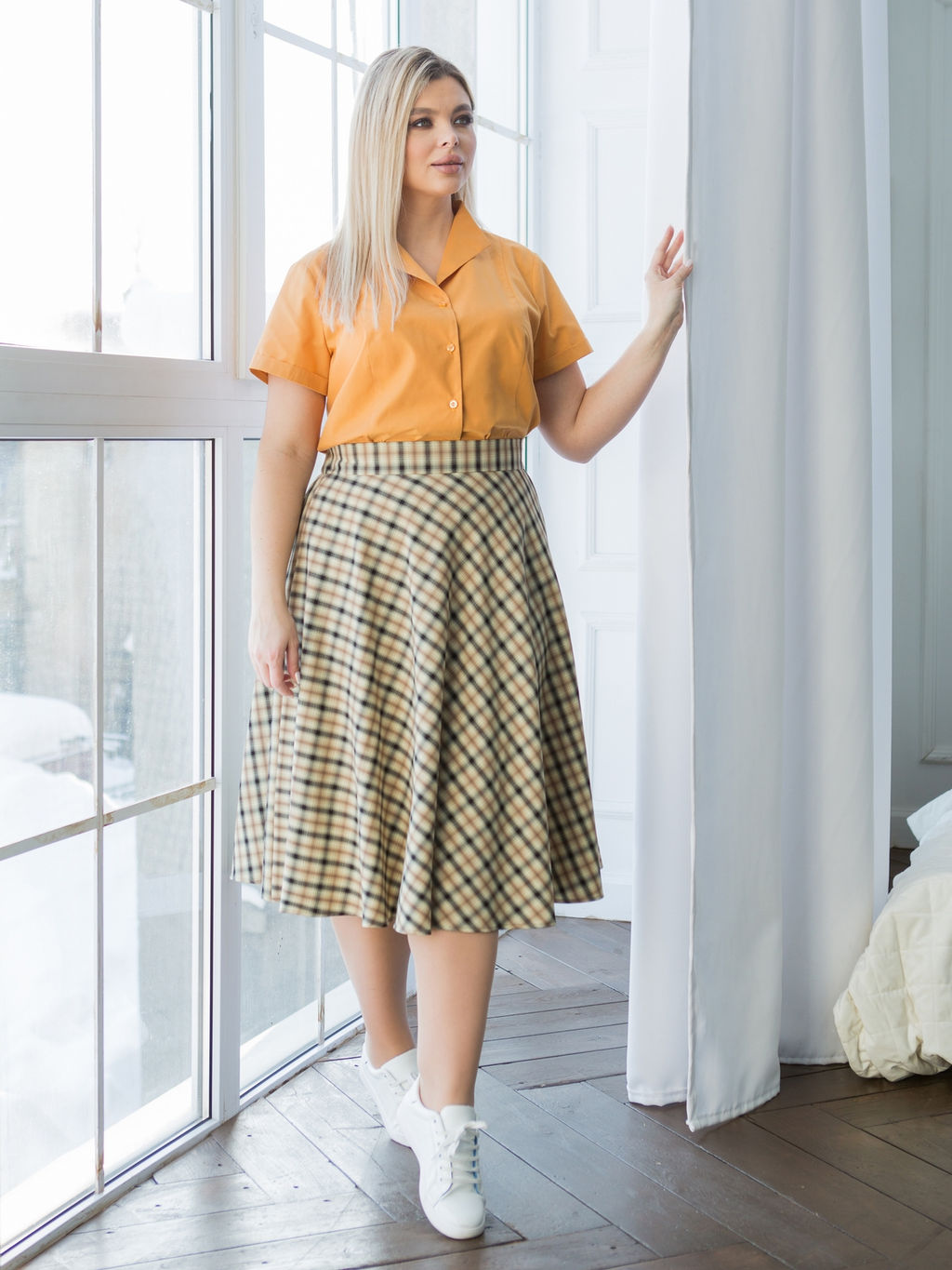 Юбка 1324 цветная клетка - Novita фото 2