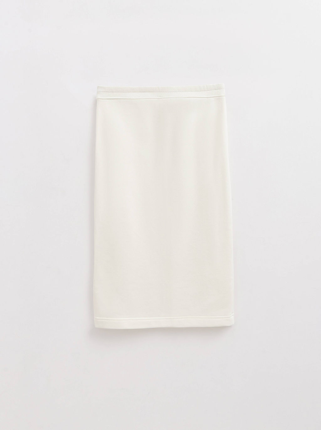 CONTE Юбка прямого кроя из футера с разрезом LU 2592 off-white - Conte elegant фото 4