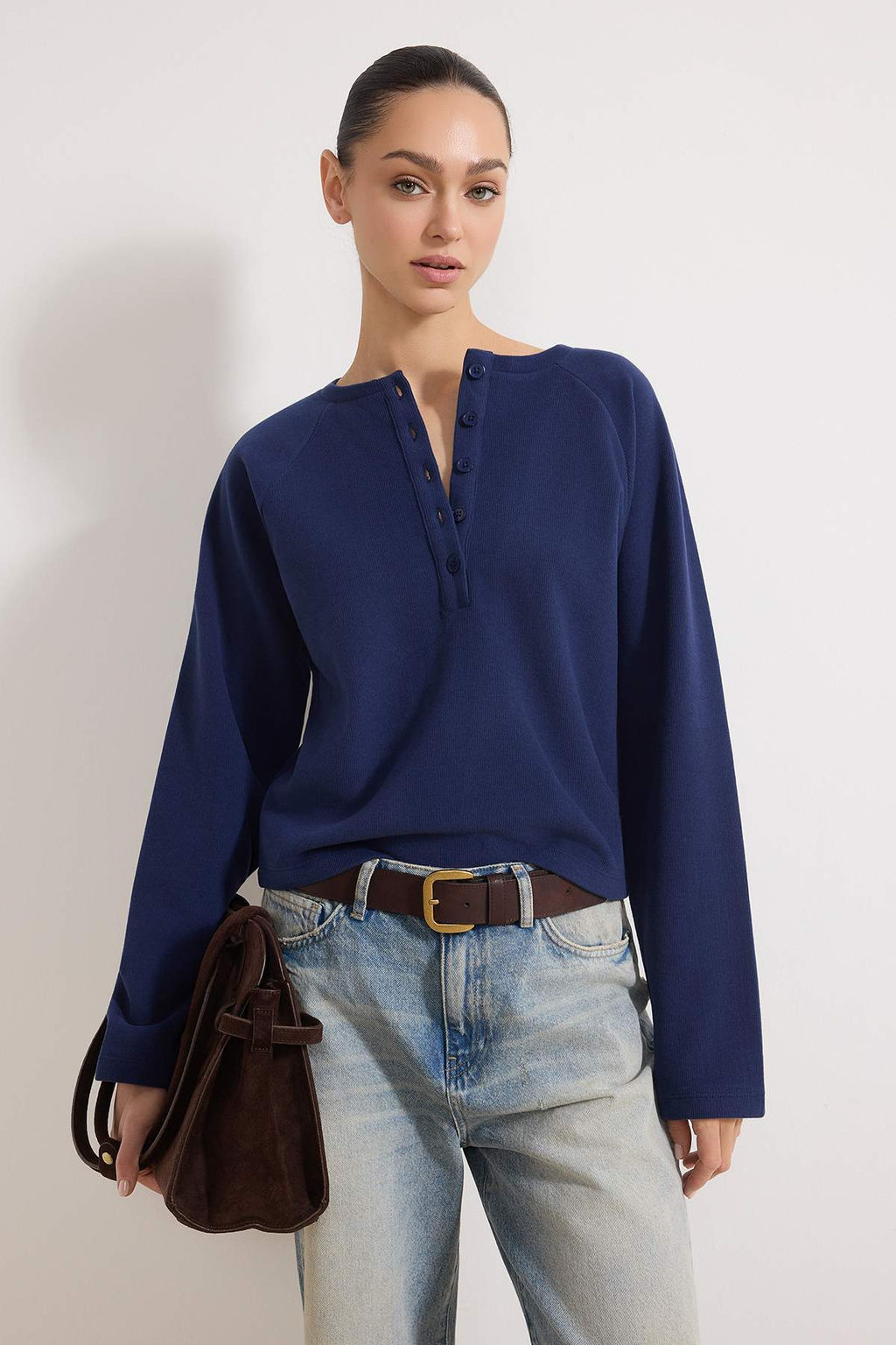 Lacivert Orme Bluz TWOAW26BZ00252