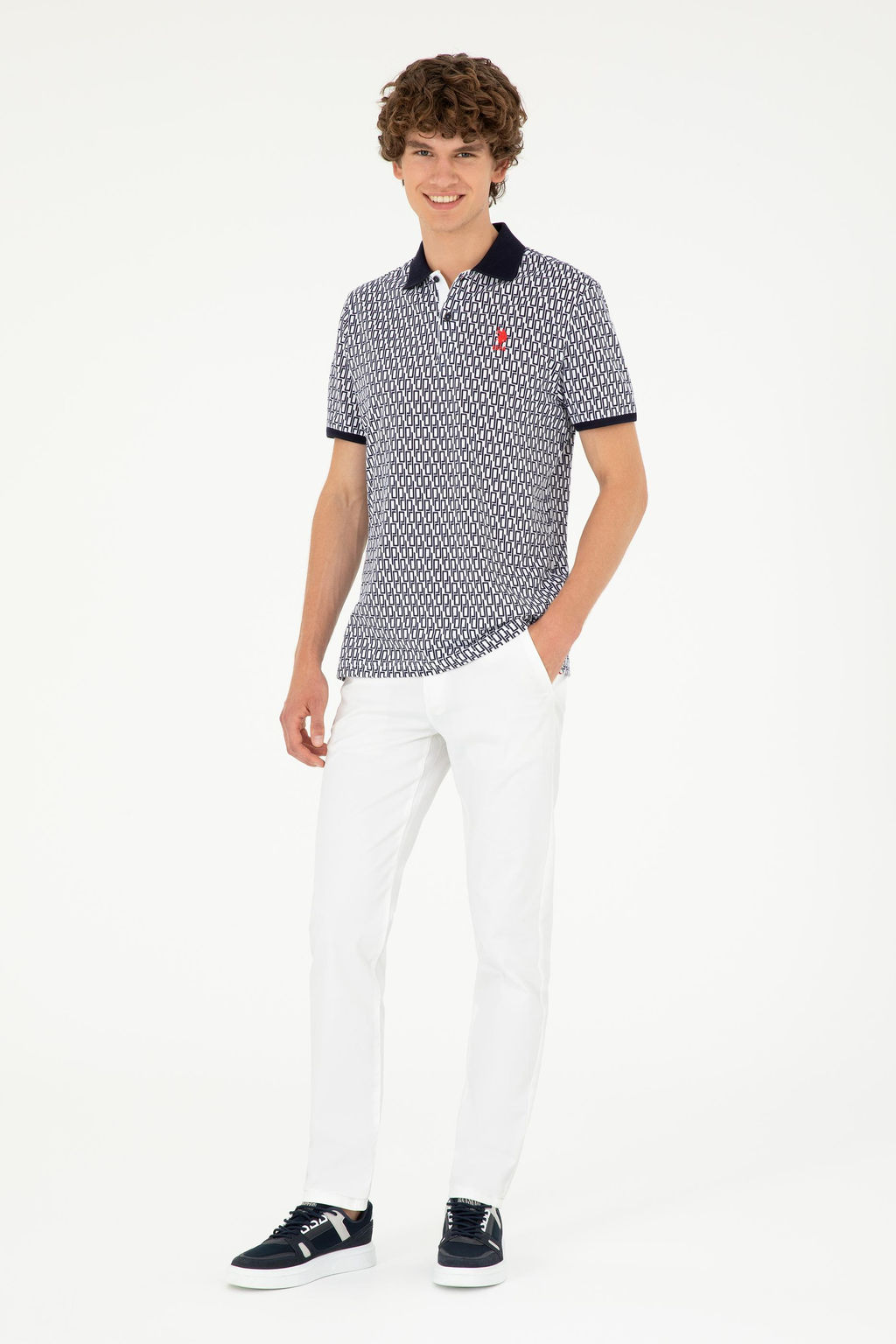 Erkek Beyaz Kanvas / Chino Pantolon Sepette S_rpriz _ndirim - U.s. polo assn фото 3