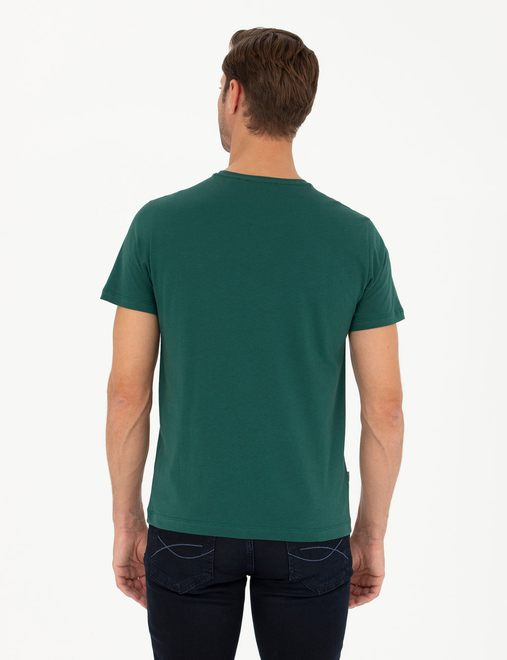 Koyu Ye_il Slim Fit Basic Ti__rt