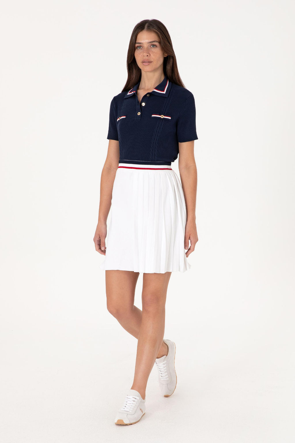 Kad_n Beyaz Triko Etek Sepette S_rpriz _ndirim - U.s. polo assn фото 3