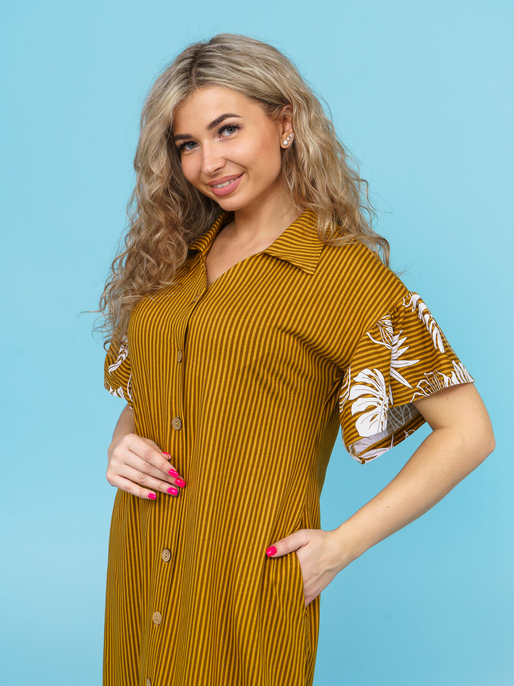 868 Платье "Горчичный"