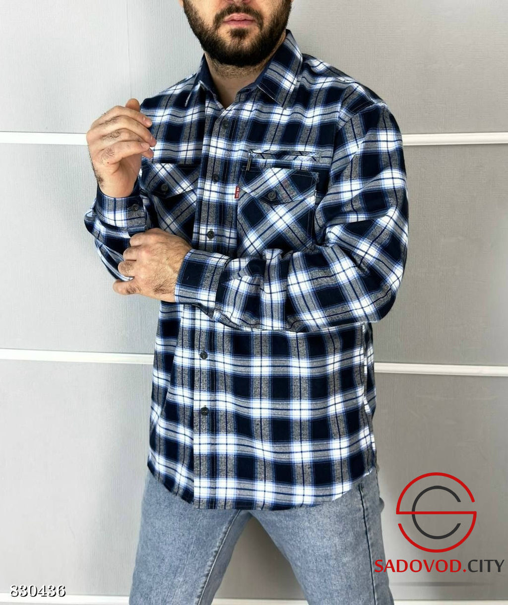 Рубашка мужская в клетку