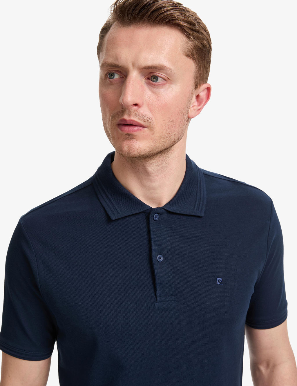 Lacivert Regular Fit %100 Pamuk K_vr_lmaz Polo Yaka Basic Ti__rt
