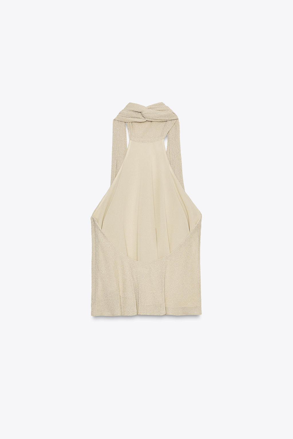 METALLIC THREAD HALTER TOP - Zara фото 19