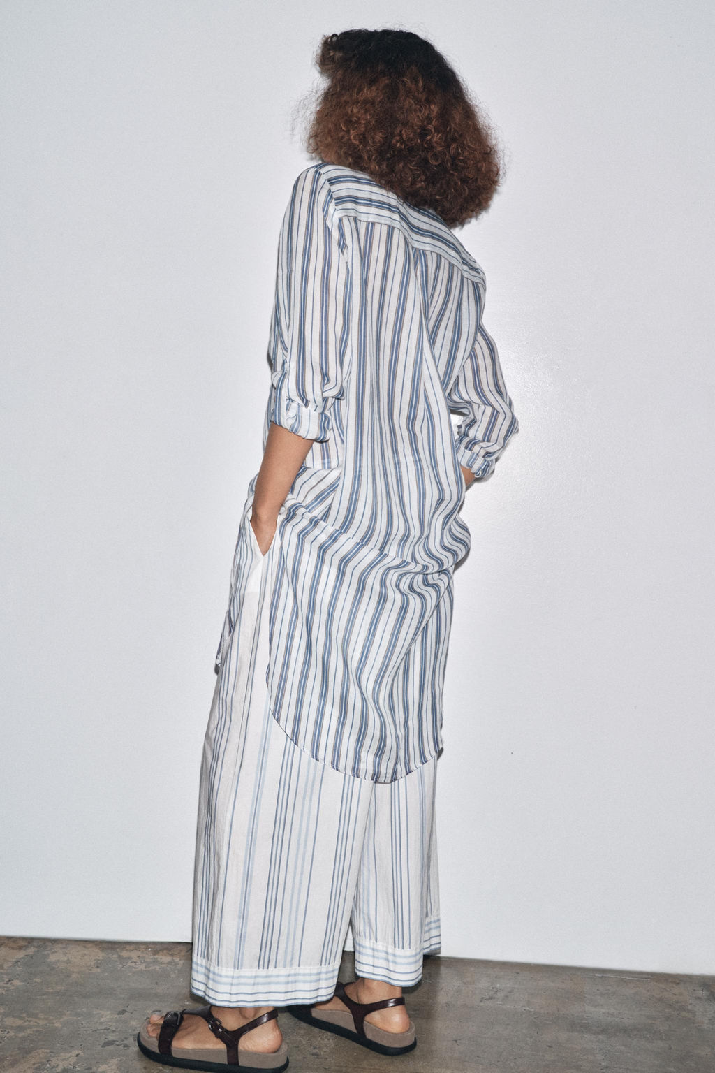 LIMITED EDITION STRIPED POPLIN TROUSERS