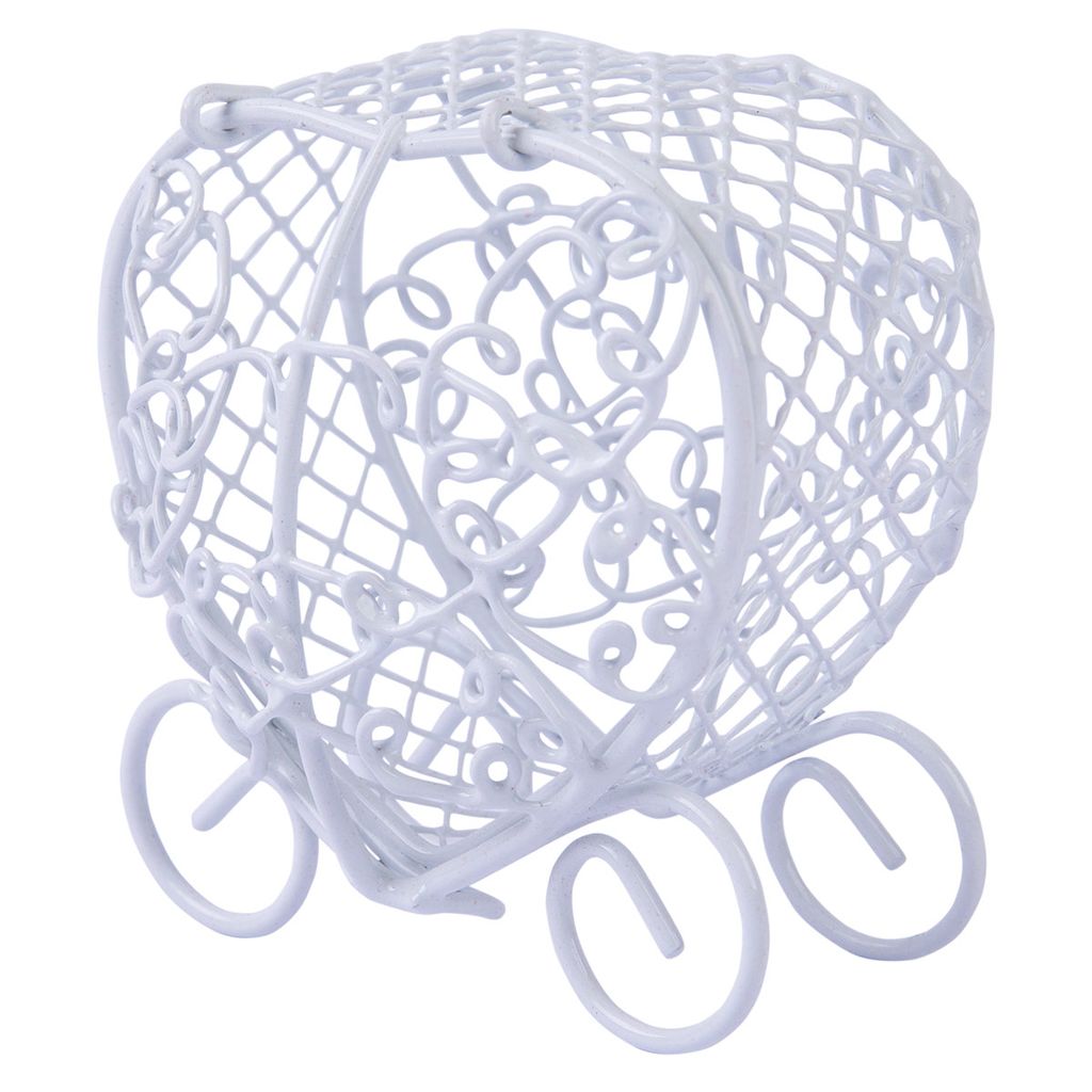 Миниатюра садовая Blumentag MET-400 Карета металл 7 х 7 см 01 Белый