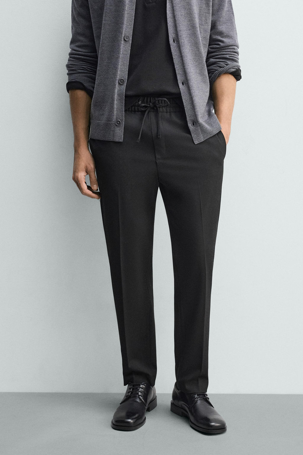COMFORT FIT JOGGER WAIST TROUSERS - Zara фото 61