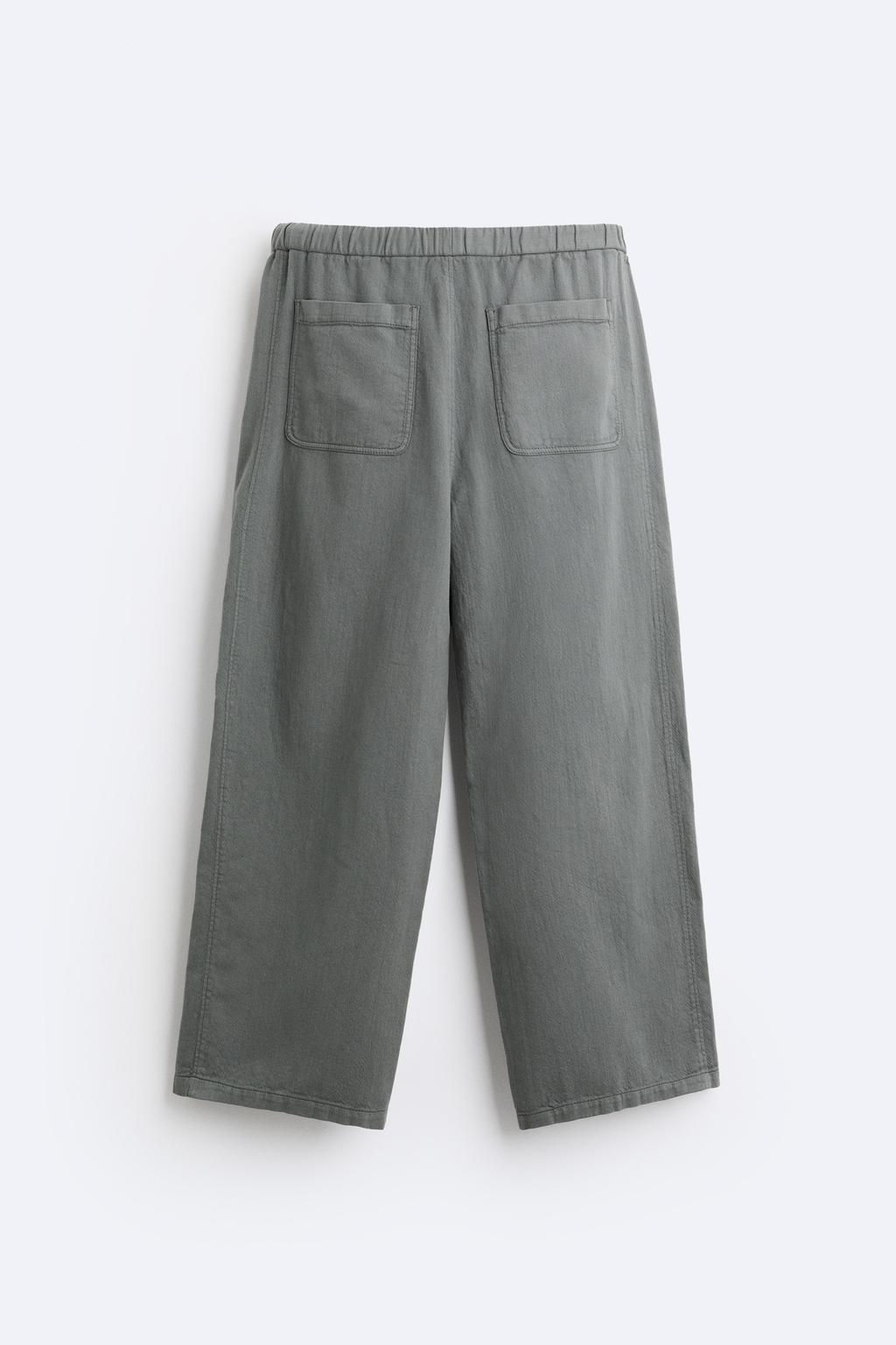JOGGER WAIST COTTON TROUSERS - Zara фото 7