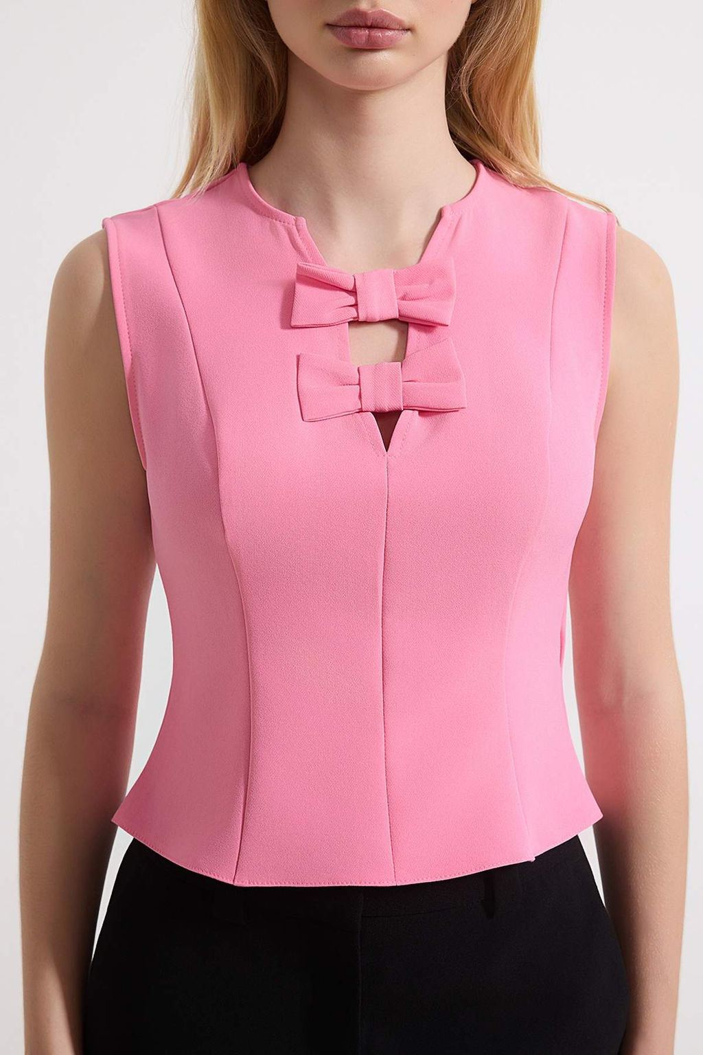 Pembe Fiyonk Detayl? Dokuma Bluz TWOSS26BZ00410