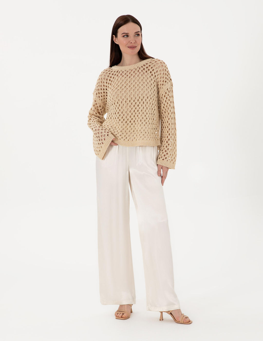 Ekru Loose Fit Kanvas Pantolon - Pierre cardin фото 3